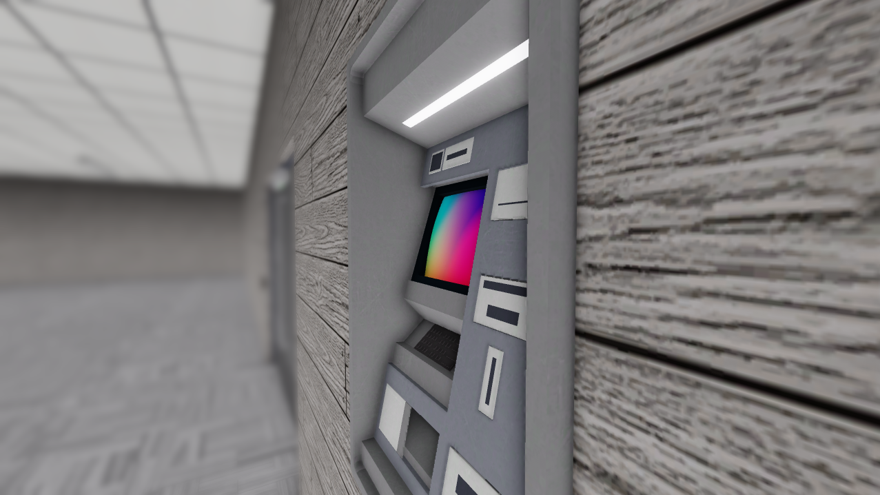 An ATM embedded in a wall